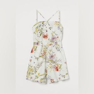 H&M Floral Backless Romper